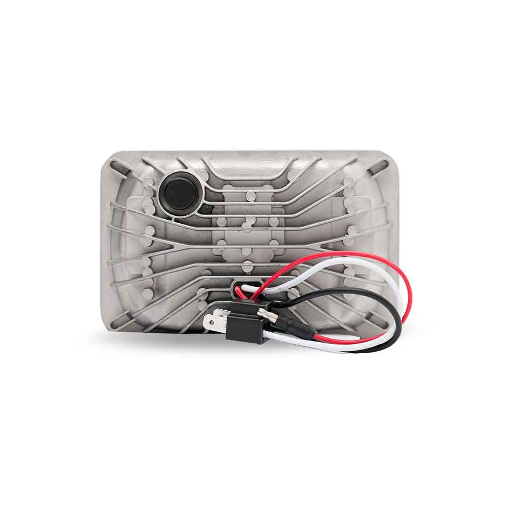 TLED-H90_BACK 4" x 6" LED Projector Headlight with Optional Backlit Auxiliary - Low Beam | 1200 Lumens - Image 4