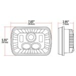 5" x 7" LED Projector Headlight - Combination High & Low Beam | 4000 Lumens - Image 4