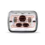 5" x 7" Heated LED Projector Headlight - Combination High & Low Beam | 4000 Lumens - Image 4