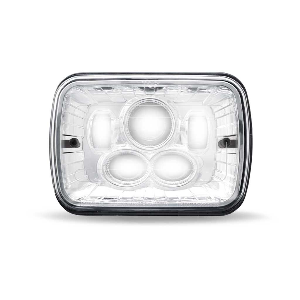 TLED-H95_FRONT_ON 5" x 7" Heated LED Projector Headlight - Combination High & Low Beam | 4000 Lumens - Image 2