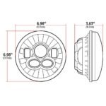 7" LED Projector Headlight - Combination High & Low Beam | 6200 Lumens - Image 5