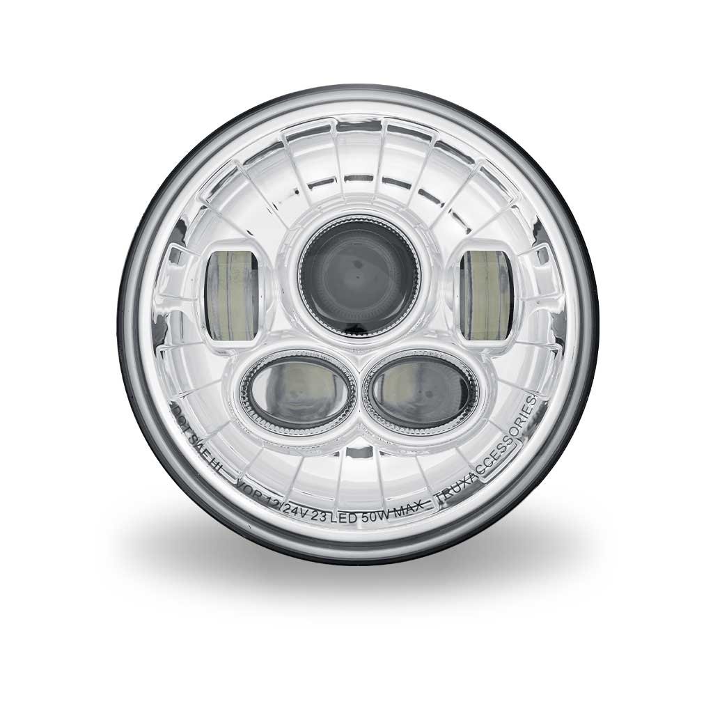 7" LED Projector Headlight - Combination High & Low Beam | 6200 Lumens-TLED-H96