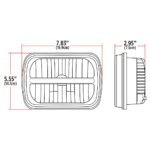 5" x 7" Heated LED Reflector Headlight with Glow Position LED Accent - Combination High & Low Beam | 2200 Lumens - Image 6