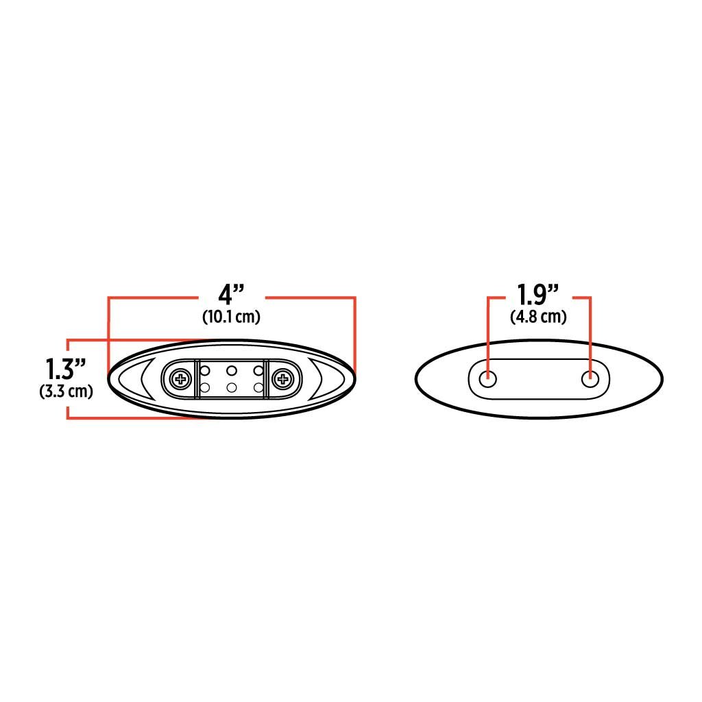 TLED-INF2CA_TECH Clear Amber Marker Small Infinity LED Light - 6 Diodes - Image 3