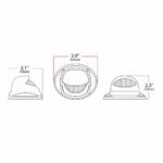 White Courtesy & Amber Marker Auxiliary Mini Step LED - KW OE Plug - Image 3