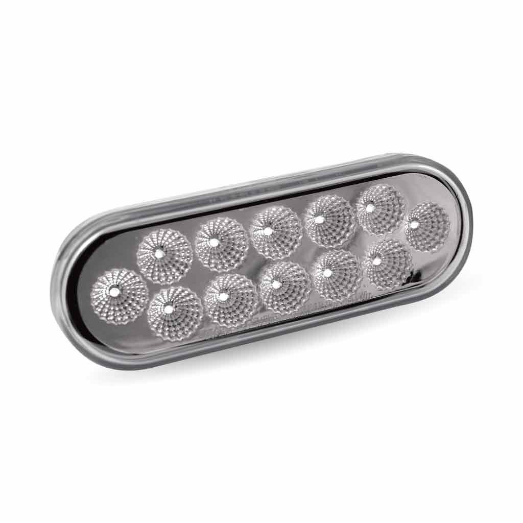 TLED-O12CR_ANGLE_OFF Oval Clear Red LED Stop, Turn & Tail Light - Image 4