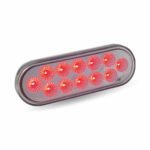Oval Clear Red LED Stop, Turn & Tail Light - Image 3