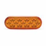6" Amber Turn & Marker Oval Mirror LED Light - 13 Diodes-TLED-OBMA
