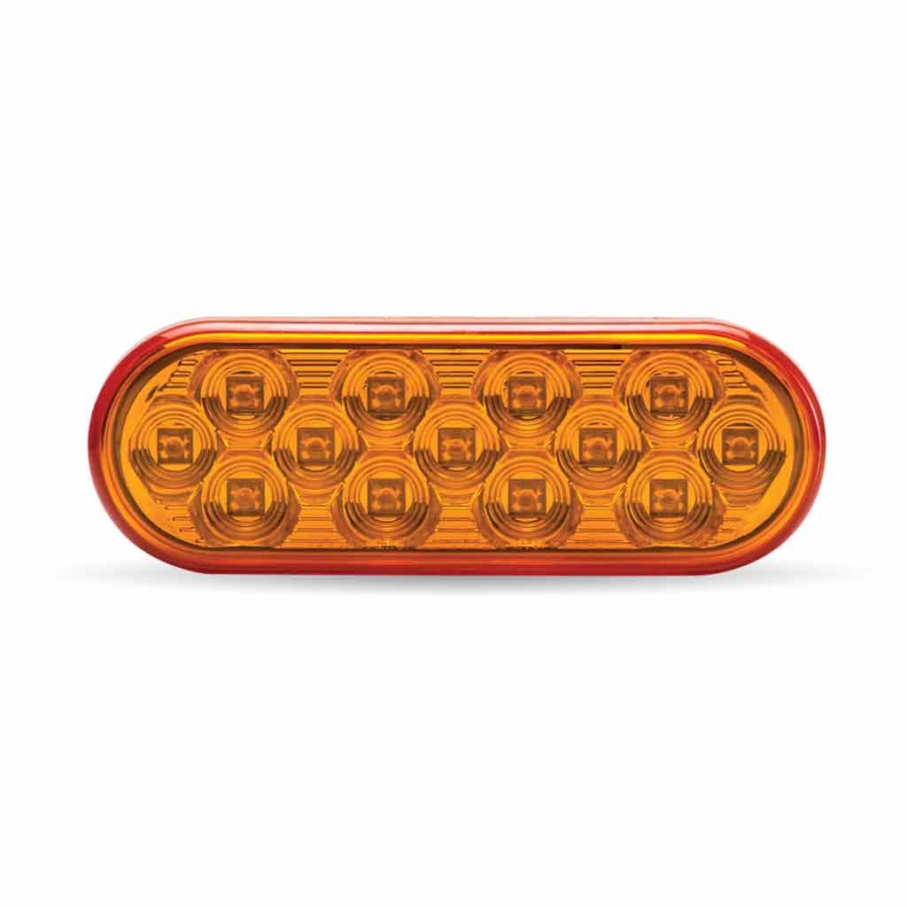 6" Amber Turn & Marker Oval Mirror LED Light - 13 Diodes-TLED-OBMA