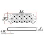 6" Clear Amber Turn & Marker Oval Mirror LED Light - 13 Diodes - Image 3
