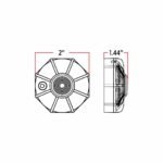 3" Dual Color Red/White Portable/Magnetic/Hangable Hazard LED Flashing Mini Pucks - 9 Diodes - Image 3
