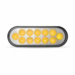 6" Amber Turn & Marker to Amber Strobe LED Oval Light - 12 Diodes - Image 2
