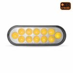 6" Amber Turn & Marker to Amber Strobe LED Oval Light - 12 Diodes - Image 3