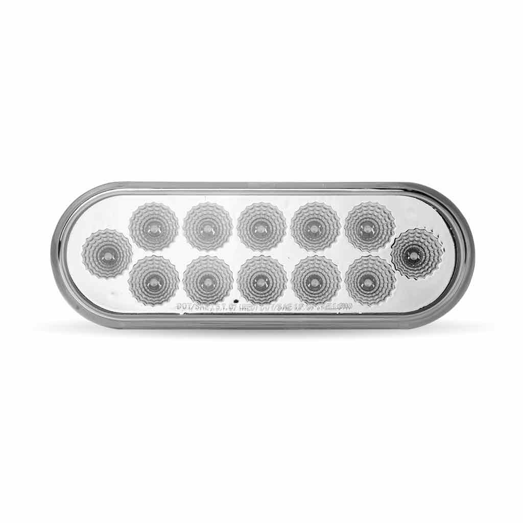 6" Amber Turn & Marker to Amber Strobe LED Oval Light - 12 Diodes-TLED-OX60AS