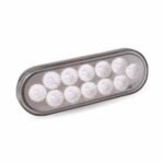 6" Amber Turn & Marker to White Auxiliary LED Oval Light - 12 Diodes - Image 6
