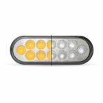 6" Amber Turn & Marker to White Auxiliary LED Oval Light - 12 Diodes-TLED-OX60A