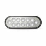 6" Amber Turn & Marker to White Auxiliary LED Oval Light - 12 Diodes - Image 3
