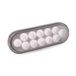 6" Red Stop, Turn & Tail to White Back Up LED Oval Light - 12 Diodes - Image 7