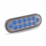 6" Amber Turn & Marker to Blue Auxiliary LED Oval Light - 12 Diodes - Image 7