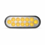 6" Amber Turn & Marker to Blue Auxiliary LED Oval Light - 12 Diodes - Image 3