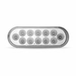 6" Amber Turn & Marker to Blue Auxiliary LED Oval Light - 12 Diodes - Image 2