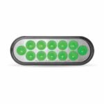 6" Amber Turn & Marker to Green Auxiliary LED Oval Light - 12 Diodes - Image 4