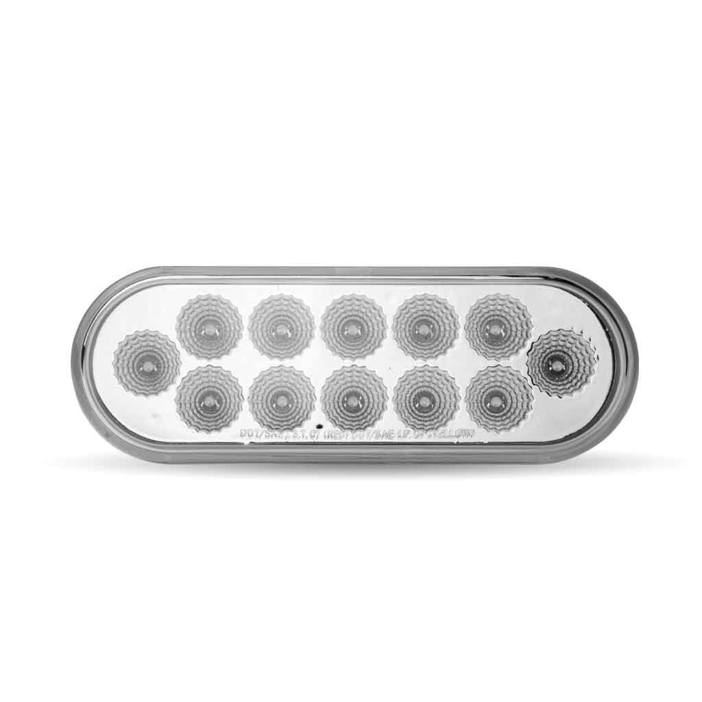 TLED-OXAPINK_FRONT_OFF 6" Amber Turn & Marker to Pink Auxiliary LED Oval Light - 12 Diodes - Image 4