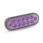 6" Amber Turn & Marker to Purple Auxiliary LED Oval Light - 12 Diodes - Image 7