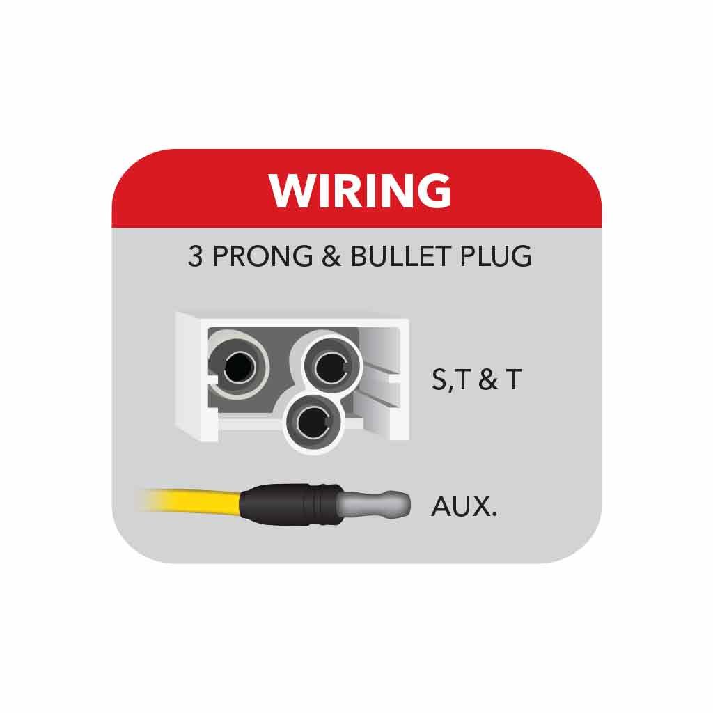 TLED-OXAP_WIRING 6" Amber Turn & Marker to Purple Auxiliary LED Oval Light - 12 Diodes - Image 10