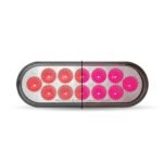 Turn & Tail to Pink Auxiliary LED Oval Light - 12 Diodes-TLED-OXRPINK