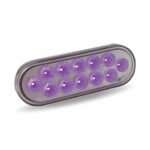 6" Red Stop, Turn & Tail to Purple Auxiliary LED Oval Light - 12 Diodes - Image 5