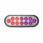 Turn & Tail to Purple Auxiliary LED Oval Light - 12 Diodes-TLED-OXRP