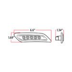 Amber Turn & Marker to Purple Auxiliary Peterbilt LED Door Light - 5 Diodes | Driver Side - Image 5