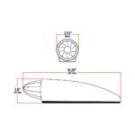 Amber Marker "Bullet" Style Cab LED Light with Housing - 19 Diodes - Image 2