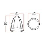 Amber Marker "Bullet" Style Cab LED Light - 19 Diodes - Image 3