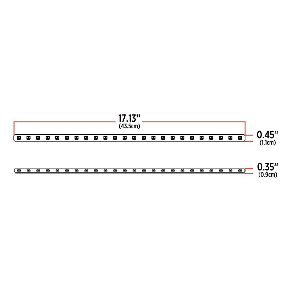 TLED-SA_TECH 17" Amber Auxiliary Undermount LED Light - 24 Diodes - Image 4