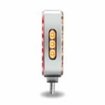 Amber/Red Turn & Marker Square Reflector Double Face LED Light - Double Post | 38 Diodes | Clear Lens - Image 4