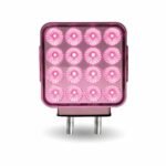 Amber/Red Turn & Marker to Pink Auxiliary Double Face Square Reflector LED Light - 38 Diodes - Image 4