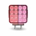 Amber/Red Turn & Marker to Pink Auxiliary Double Face Square Reflector LED Light - 38 Diodes - Image 5