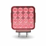 Amber/Red Turn & Marker to Pink Auxiliary Double Face Square Reflector LED Light - 38 Diodes - Image 7