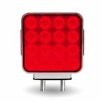 Amber/Red Turn & Marker Square Reflector Double Face LED Light - Double Post | 38 Diodes | Amber/Red Lens - Image 5