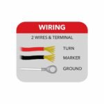 Amber/Red Turn & Marker Square Reflector Double Face LED Light - Double Post | 38 Diodes | Amber/Red Lens - Image 7