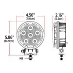 4.5" Radiant Series Round LED Work Lamps with Maximum Light Output (Pair) - Combination Spot & Flood Beam | 4300 Lumens (Each) - Image 7