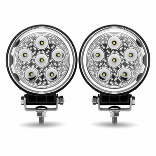 4.5" Radiant Series Round LED Work Lamps with Maximum Light Output (Pair) - Combination Spot & Flood Beam | 4300 Lumens (Each)-TLED-U102
