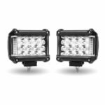 4" Cube LED Work Lamps with Amber Strobe Function (Pair) - Spot Beam | 1800 Lumens (Each) - Image 6