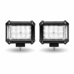 4" Cube LED Work Lamps with Amber Strobe Function (Pair) - Spot Beam | 1800 Lumens (Each) - Image 2