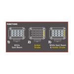 4" Cube LED Work Lamps with Amber Strobe Function (Pair) - Spot Beam | 1800 Lumens (Each) - Image 10