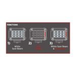 4" Cube LED Work Lamps with Red Strobe Function (Pair) - Spot Beam | 1800 Lumens (Each) - Image 6