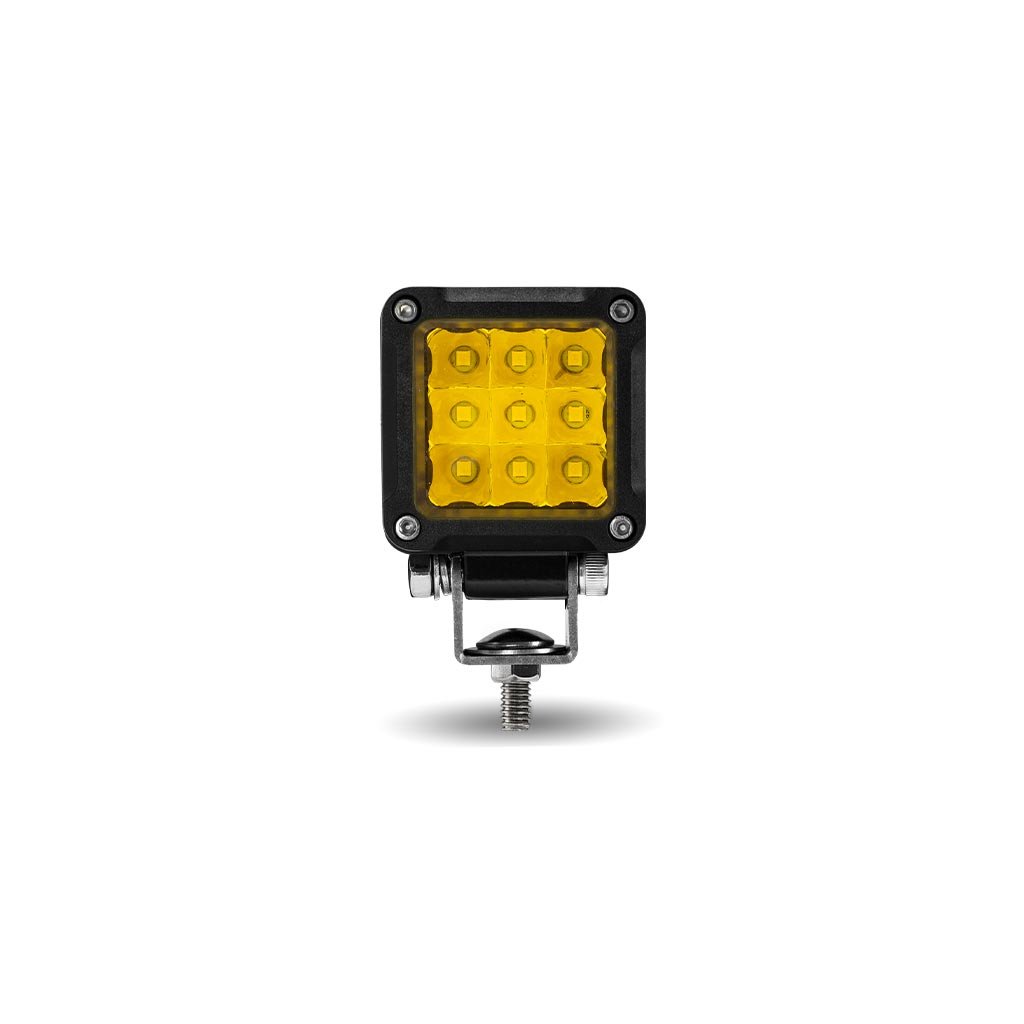 2" Mini Square Spot LED Work Lamp - Amber Lens | 1300 Lumens-TLED-U109