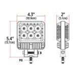 Double Face Radiant Series LED Work Lamp with Maximum Light Output - Spot & Flood Combination | 2200 Lumens - Image 11